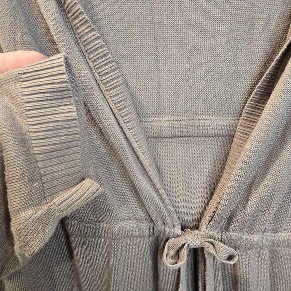 Torrid Brown Cardigan Size 1 Tie Waist Hood Soft - Picture 5 of 10